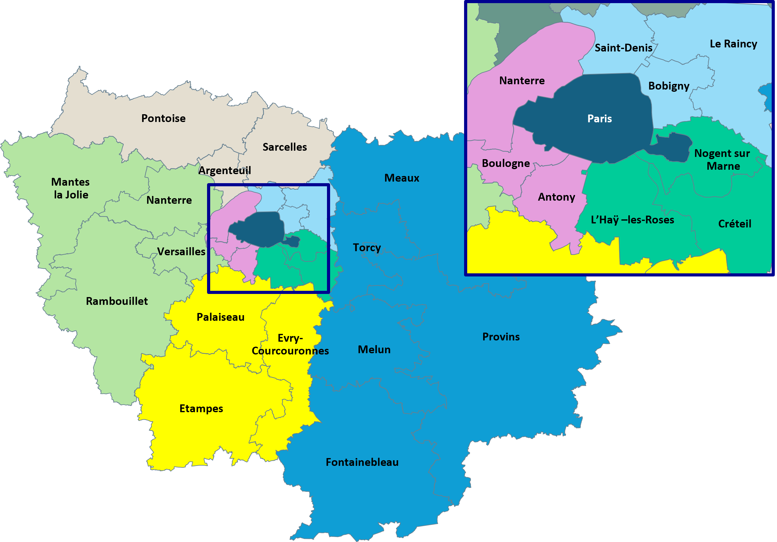 Schéma représentant les types de mortinatalité sur une frise chronologique à partir de la date des dernières règles jusqu'à la naissance. Le taux de mortinatalité est le rapport du nombre d'enfants nés sans vie à l'ensemble des naissances vivantes et mort-nées. Le taux de mortalité périnatale est le rapport du nombre d'enfants nés sans vie et des décès de 0 à 6 jours à l'ensemble des naissances vivantes et mort-nées. Le taux de mortalité infantile est le rapport entre le nombre d'enfants décédés de 0 à 364 jours sur le nombre total de naissances vivantes. Les taux sont exprimés pour 1000 naissances. Au sein de la mortalité infantile, la mortalité néonatale est le rapport du nombre d'enfants décédés avant 28 jours de vie postnatale sur le nombre total de naissances vivantes. On distingue la mortalité néonatale précoce comprenant les décès de 0 à 6 jours et la mortalité néonatale tardive comprenant les décès de 7 à 27 jours.